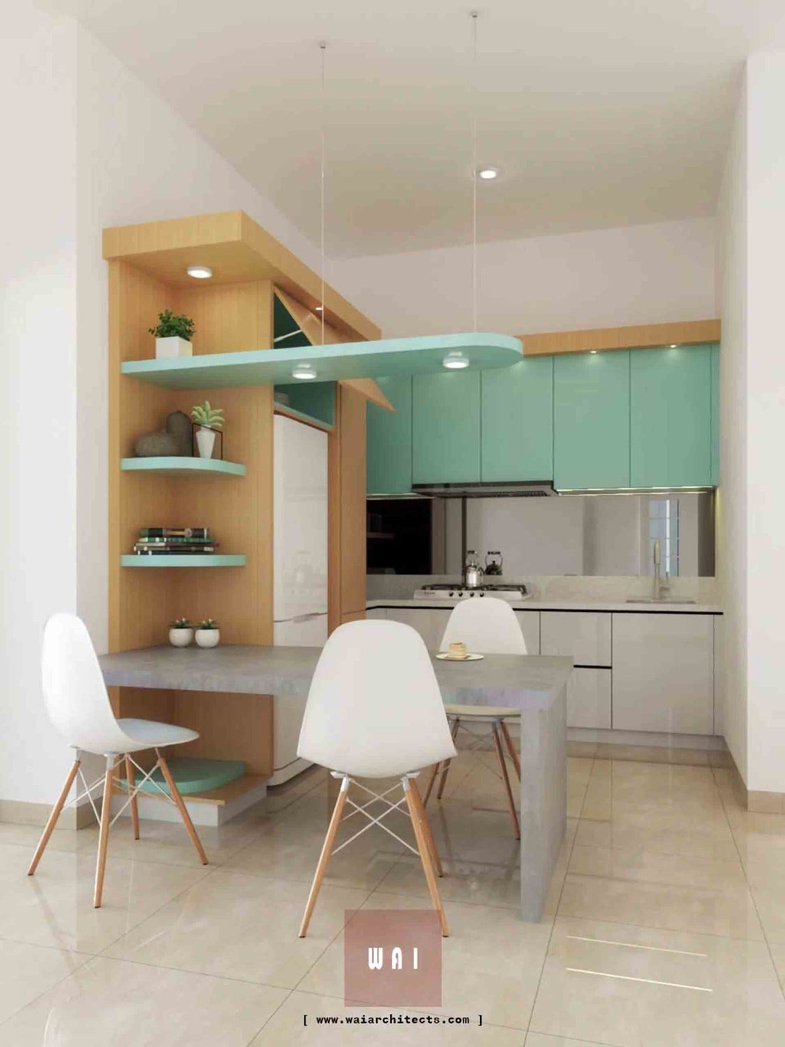 Sentuhan Warna Turquoise Untuk Tampilan Rumah Minimalis Yang