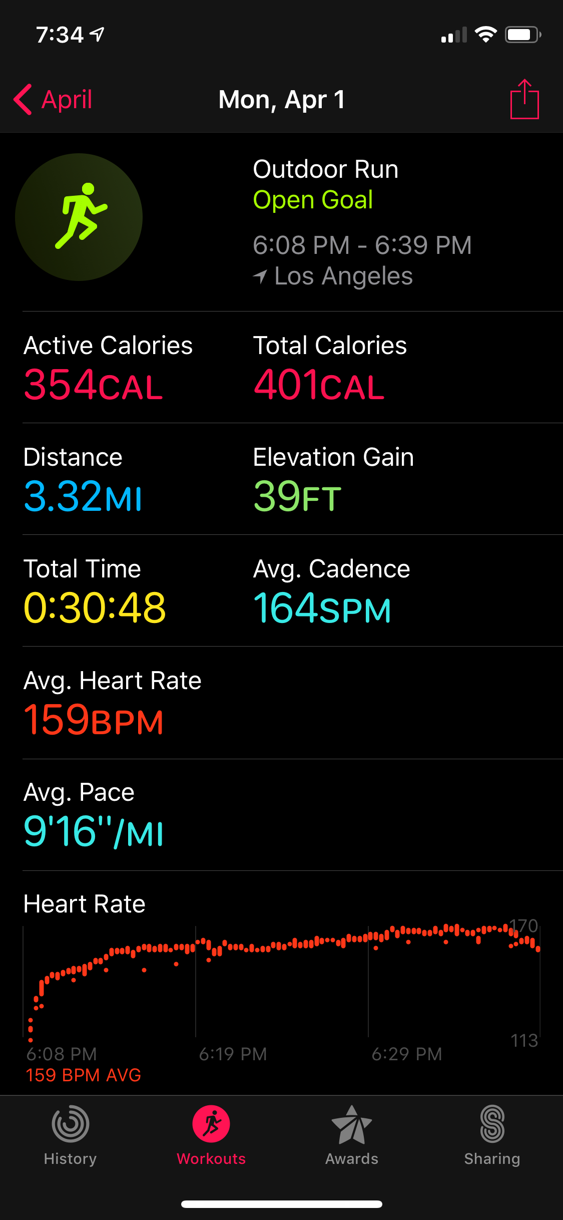 apple watch app running