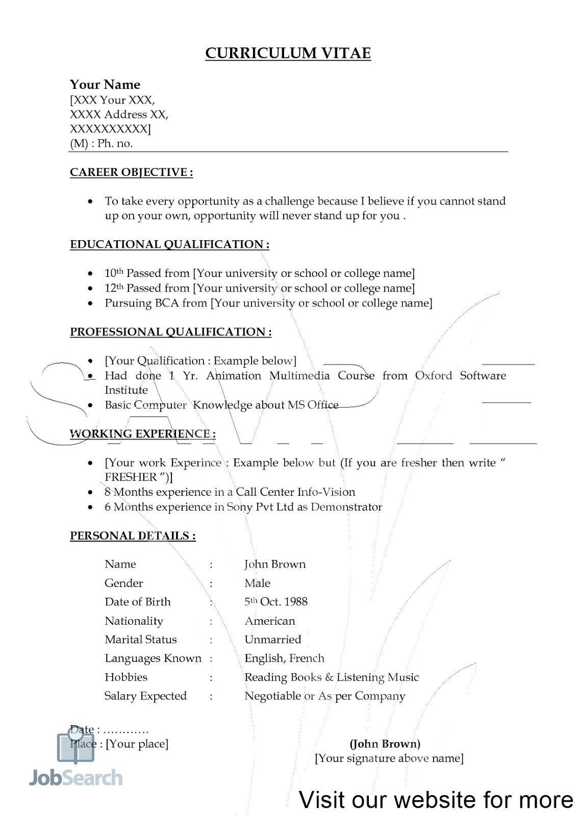 Resume Sample Format in Word for Student 2020 | by Marie ...