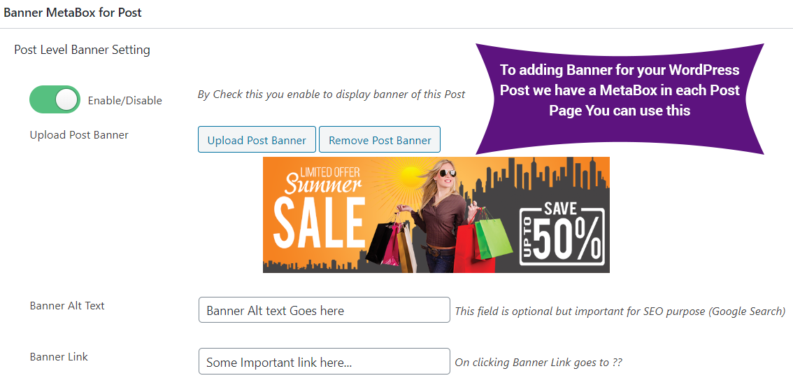 Woocommerce Banner Images Products Post Categories