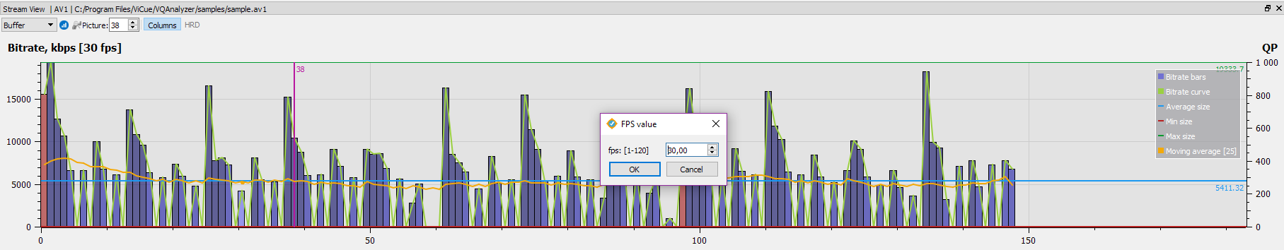 pic 3. VQ Analyzer ver.4.2. FPS value