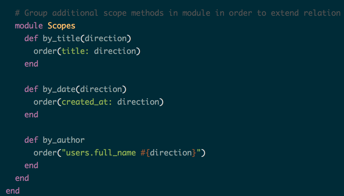 Query Object in Ruby on Rails. Database queries are common when you