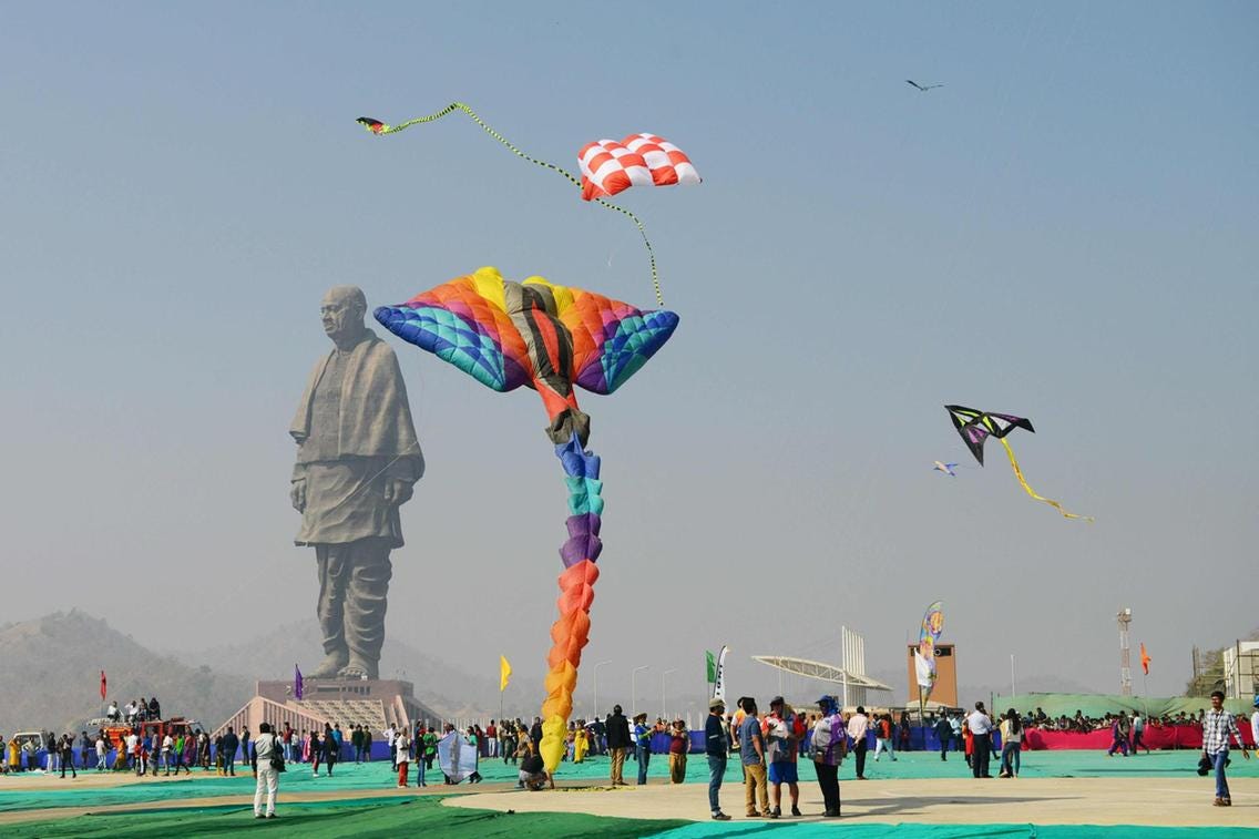 Celebrate The International Kite Festival 2020, at Kevadiya Statue of