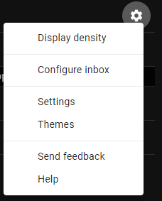 Settings option
