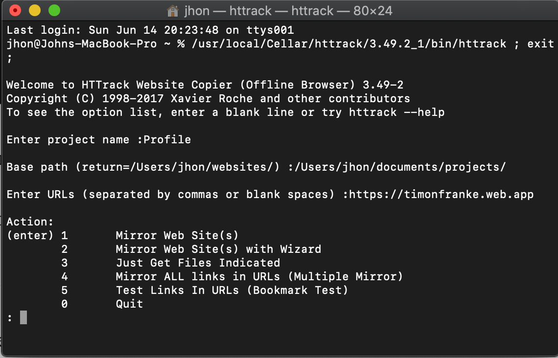 Httrack website copier for mac computer
