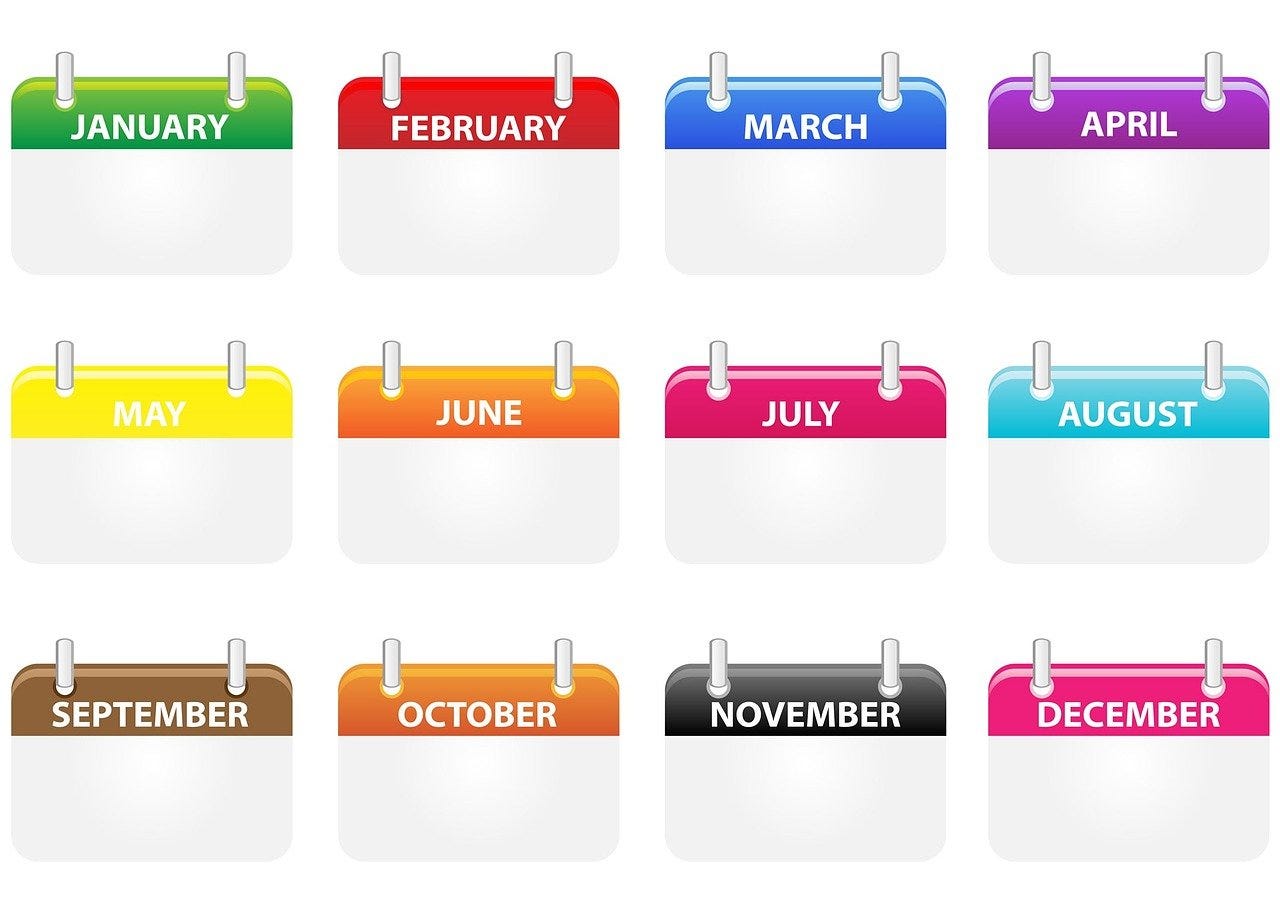Calendar icons