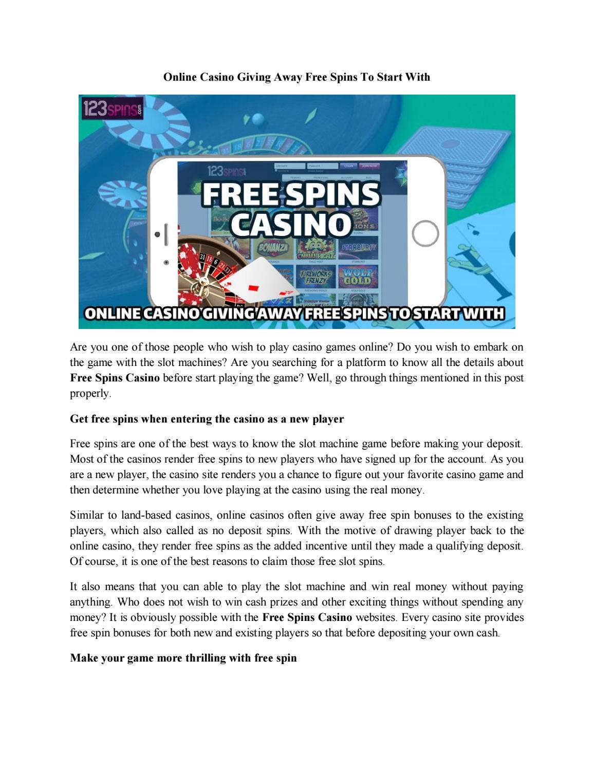 Existing player free spins card games