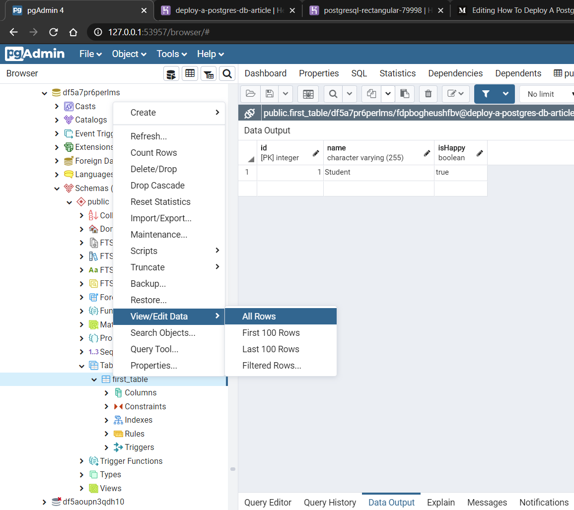 How To Deploy A Postgres Database For Free - Towards Data Science