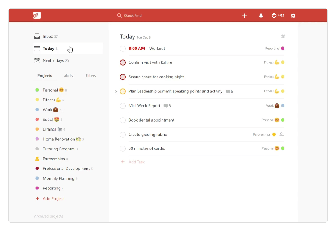 Recurring Todoist