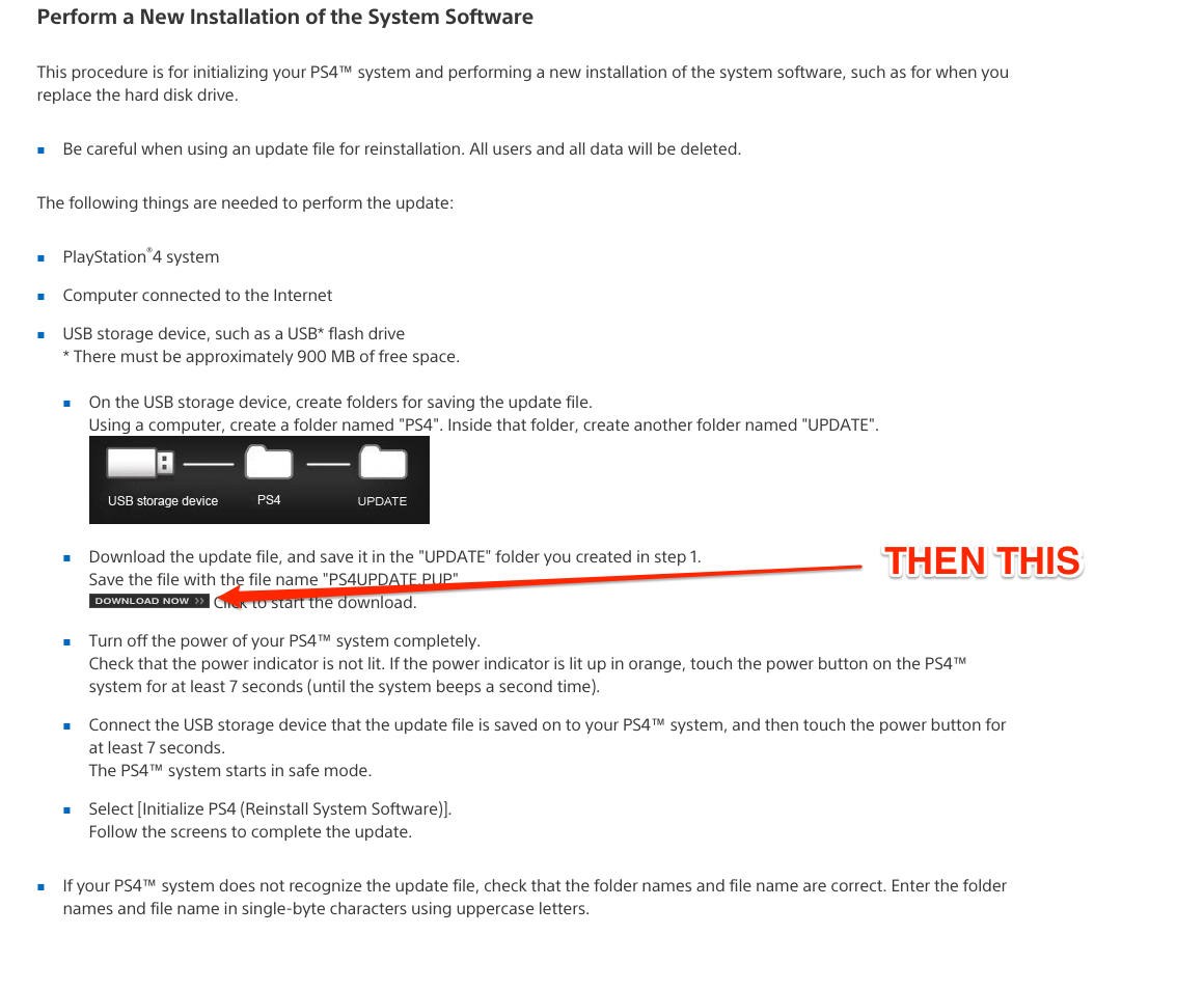 playstation usb reinstallation