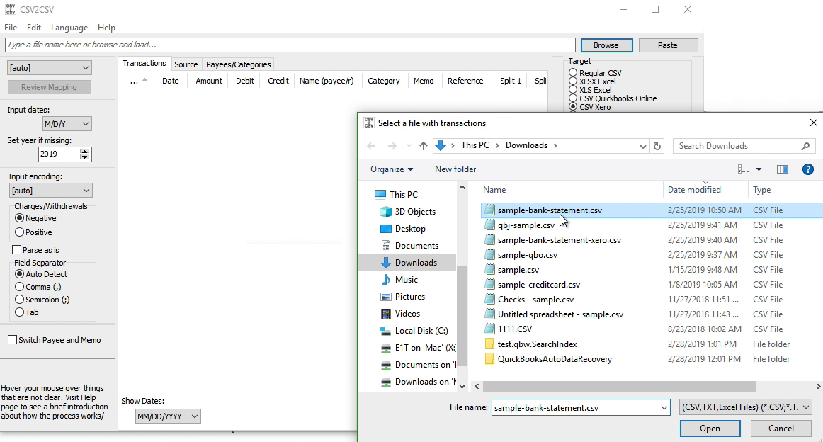 convert investment csv to quicken mac