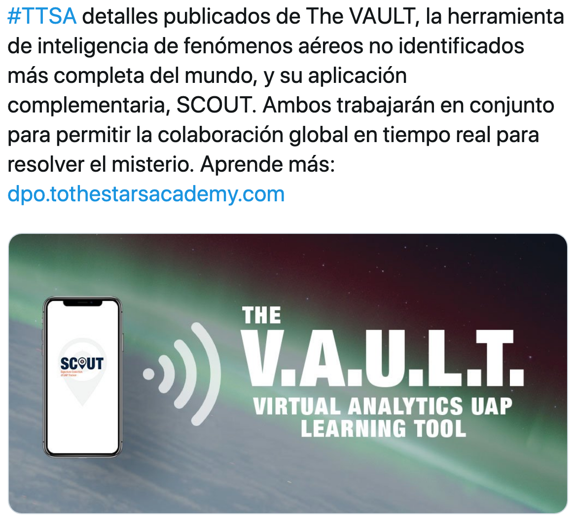TTS Academy Releases Details For The VAULT, The World's Most Comprehensive  UAP Intelligence Tool | by Galán Vázquez | Medium