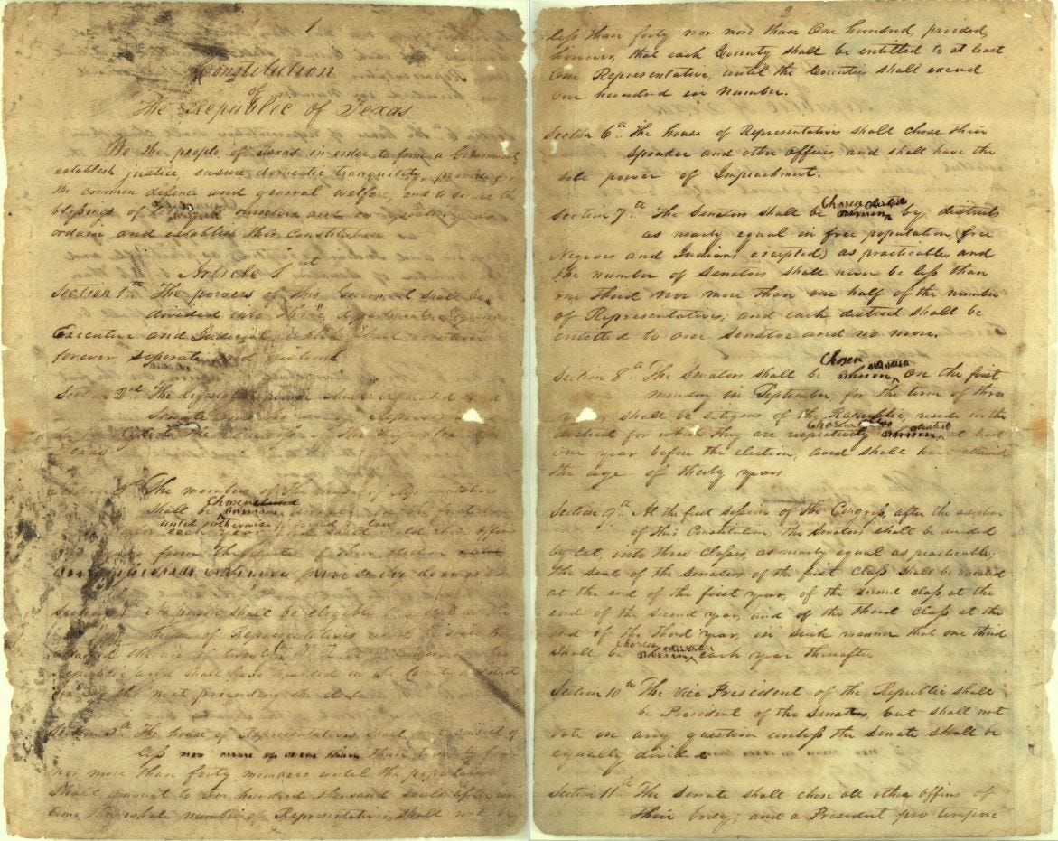 A Work in Progress — the First Draft of the Constitution of the