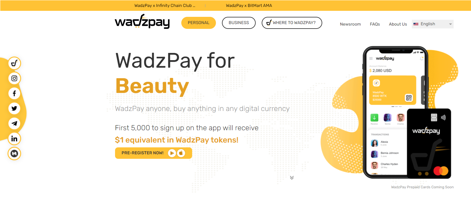 WadzPay website