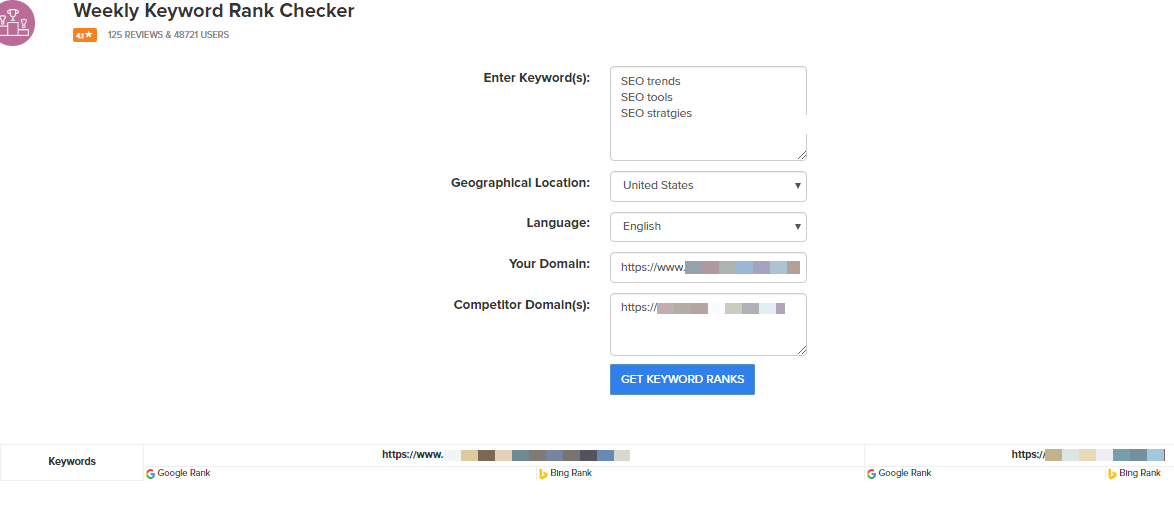 domain keyword rank checker