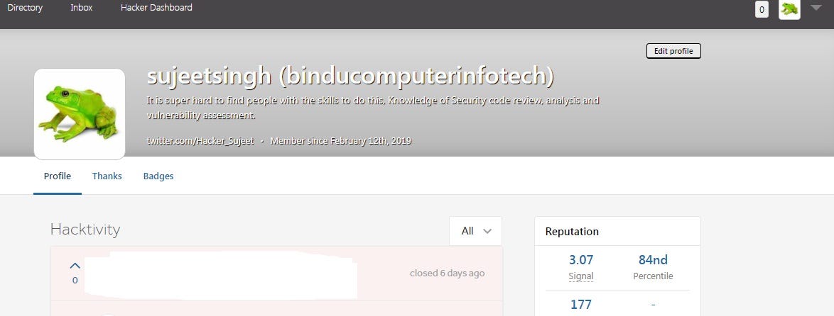 Bad Behavior Of Hackerone Security Analyst Sujeet Singh Medium