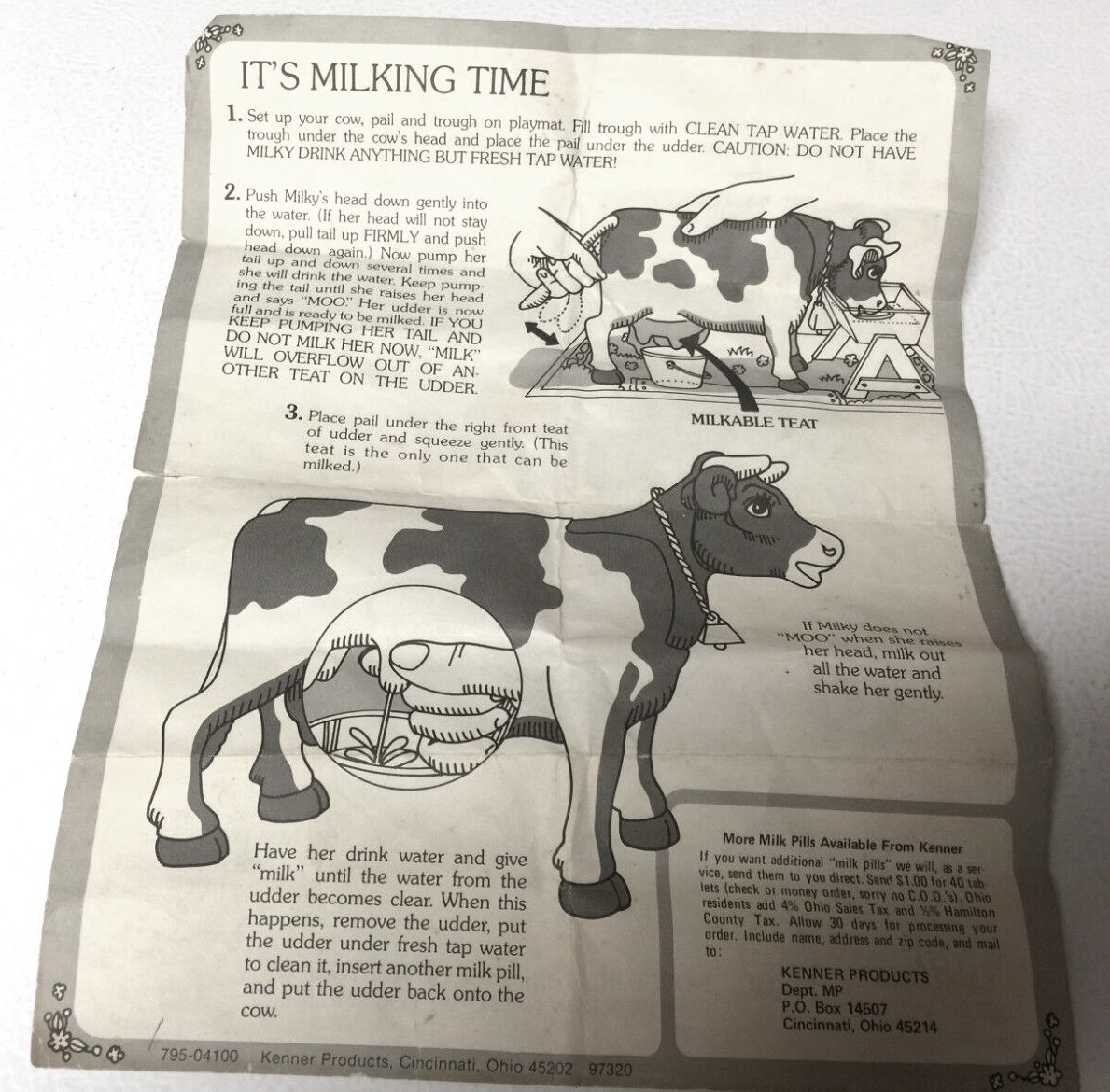 1970's milking cow toy
