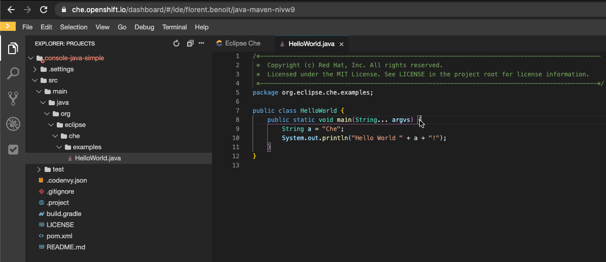 How to quickly deploy a VS Code extension on Eclipse Che | by Florent ...