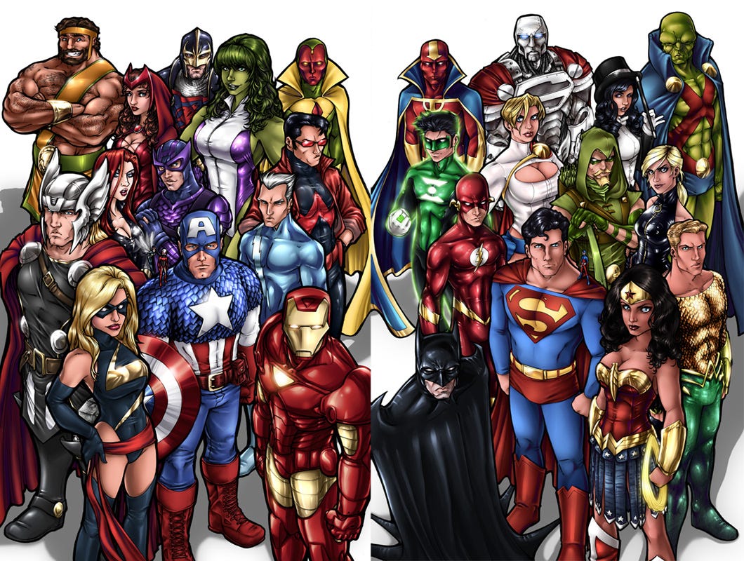 Marvel And Dc Comics Characters Dc Marvel Superheroes Heroes