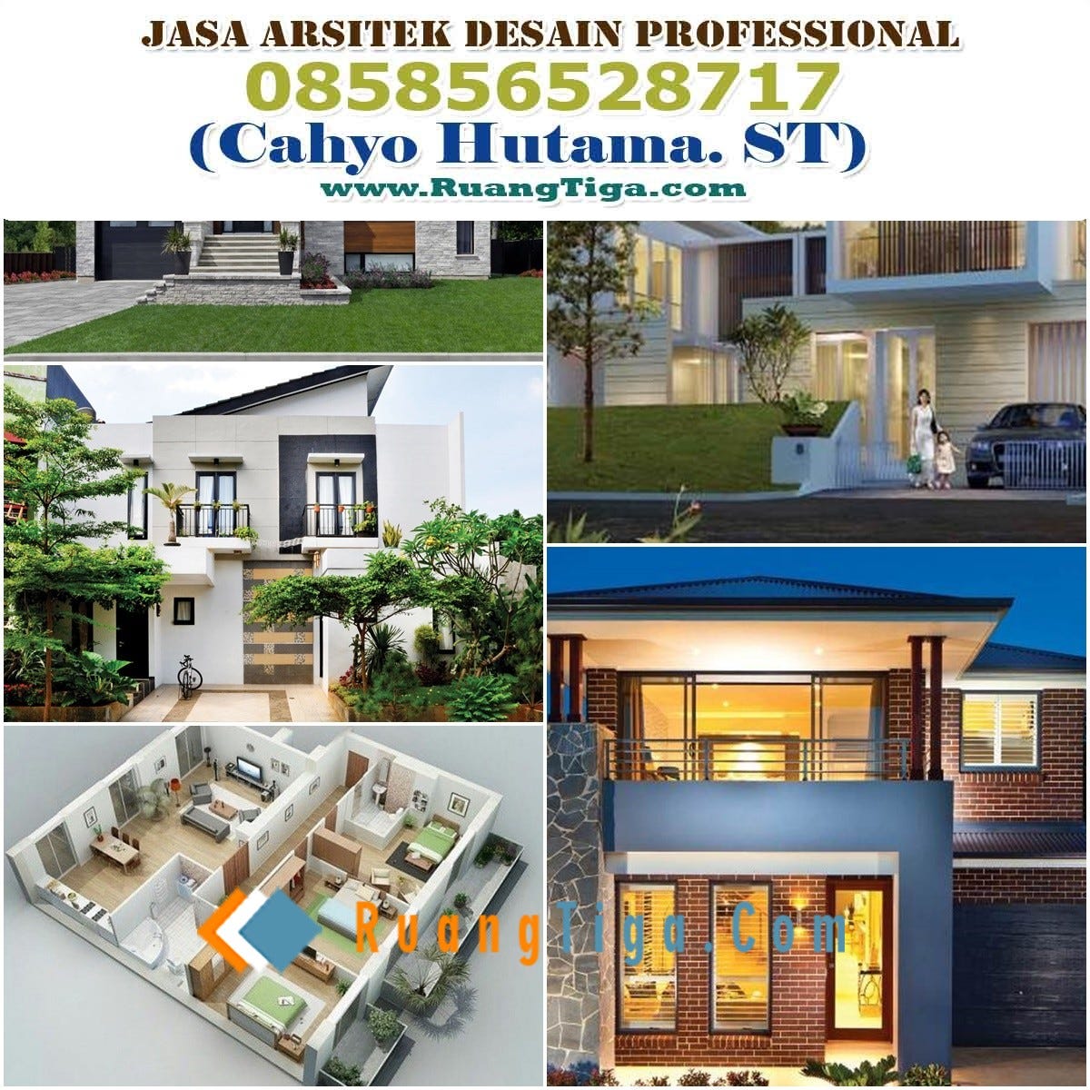 085856528717 Jasa Desain Rumah Minimalis Modern 2 Lantai