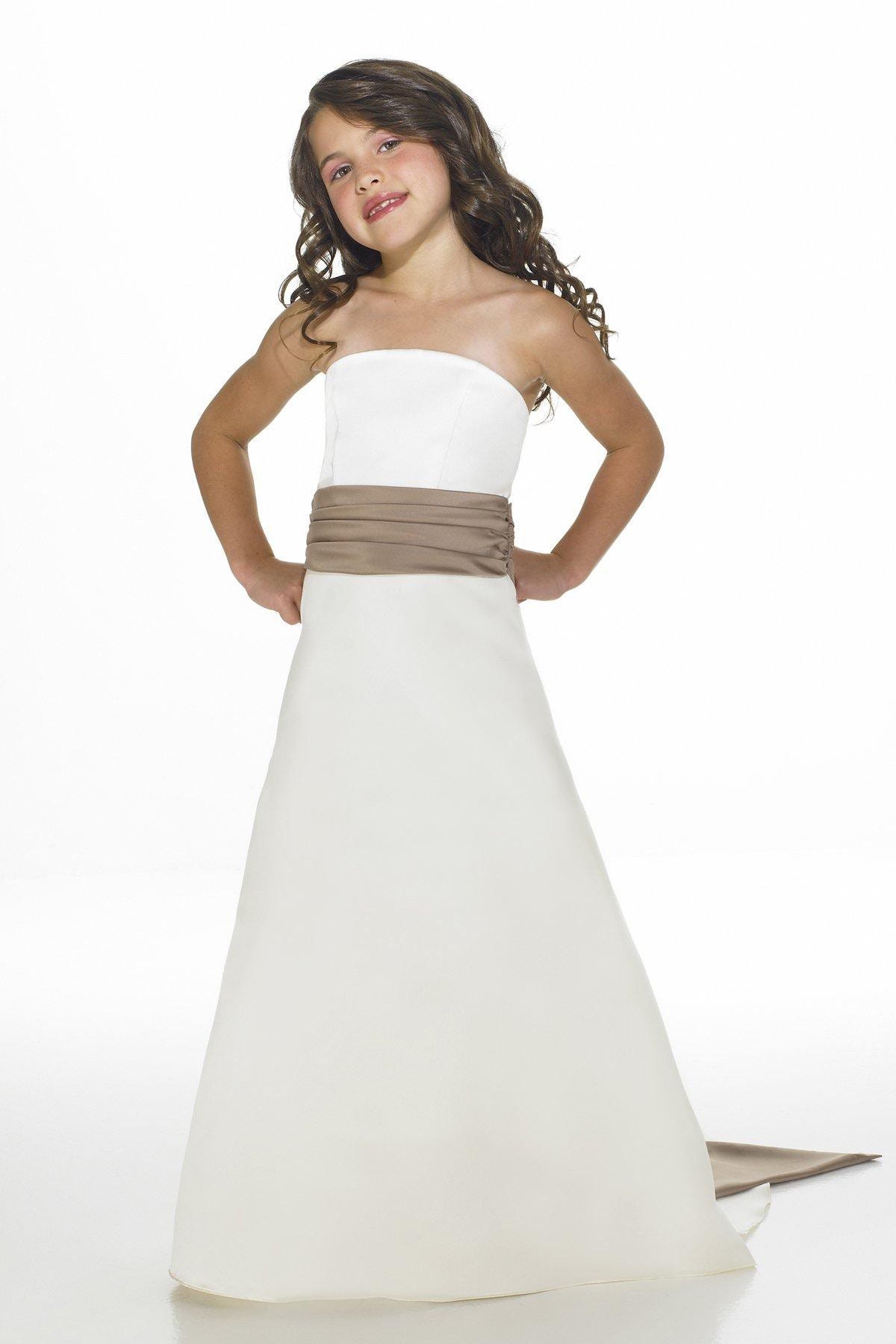 strapless junior bridesmaid dresses