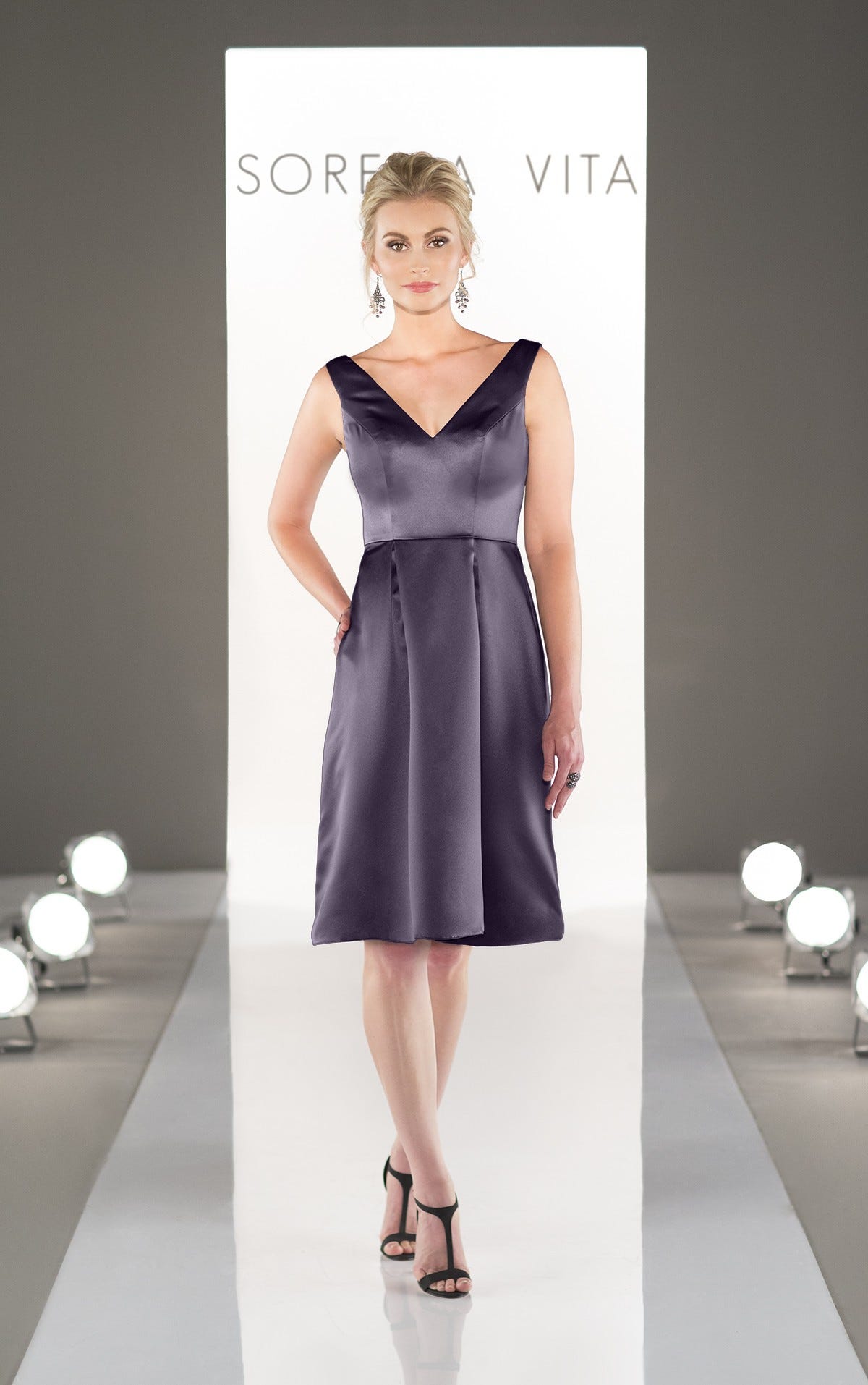 sorella vita satin bridesmaid dress
