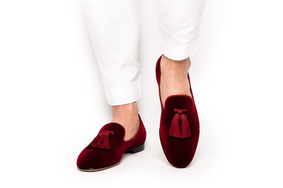 mens velvet slippers