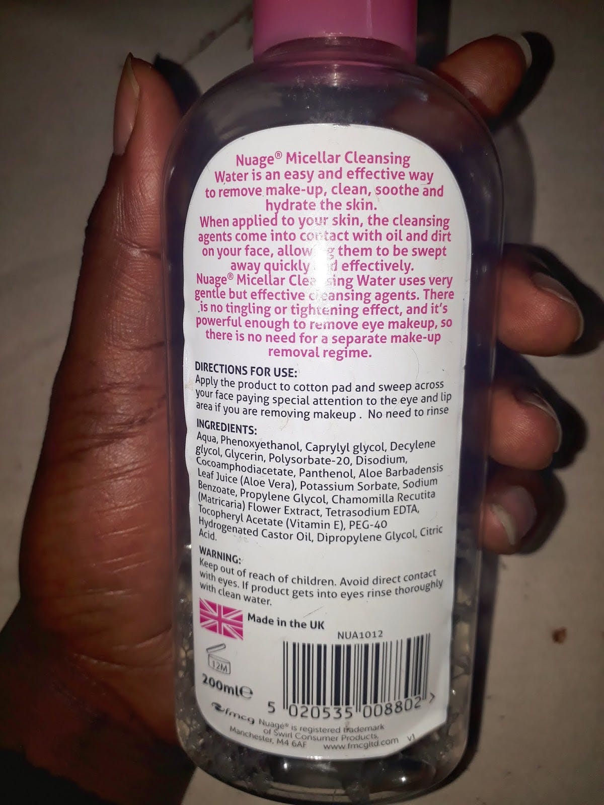 nuage micellar water