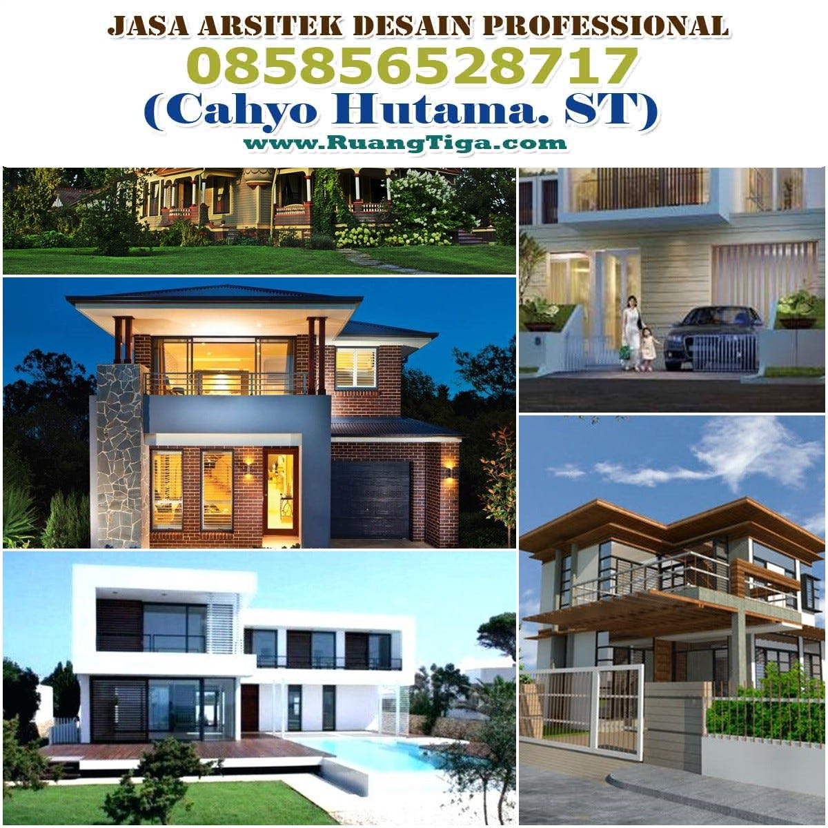 085856528717 Jasa Model Rumah Minimalis 2 Lantai Tampak Depan