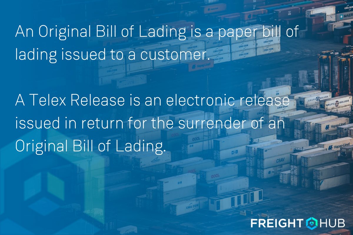 Pros And Cons Of Original Bill Of Lading And Telex Release By 