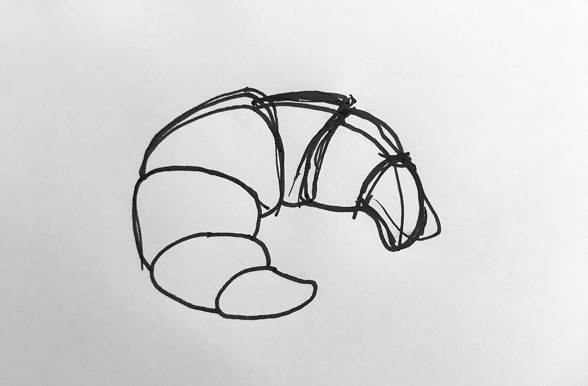 How To Draw a Croissant When You Can’t Really Draw a Croissant.