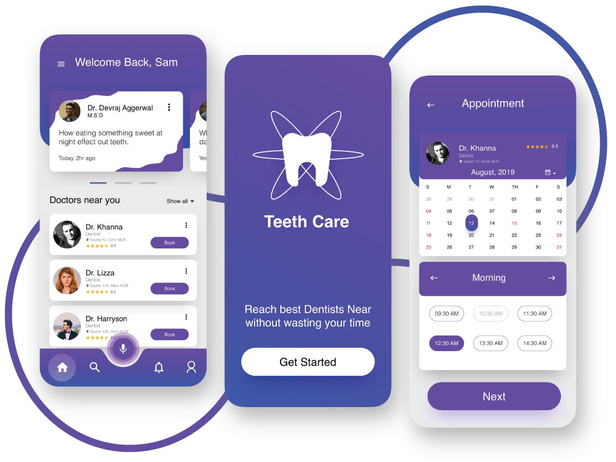 5 Astonishing Dentist App User Interface by Domenico Nicoli UX