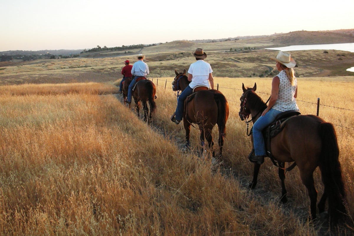 Horseback riders on the trail