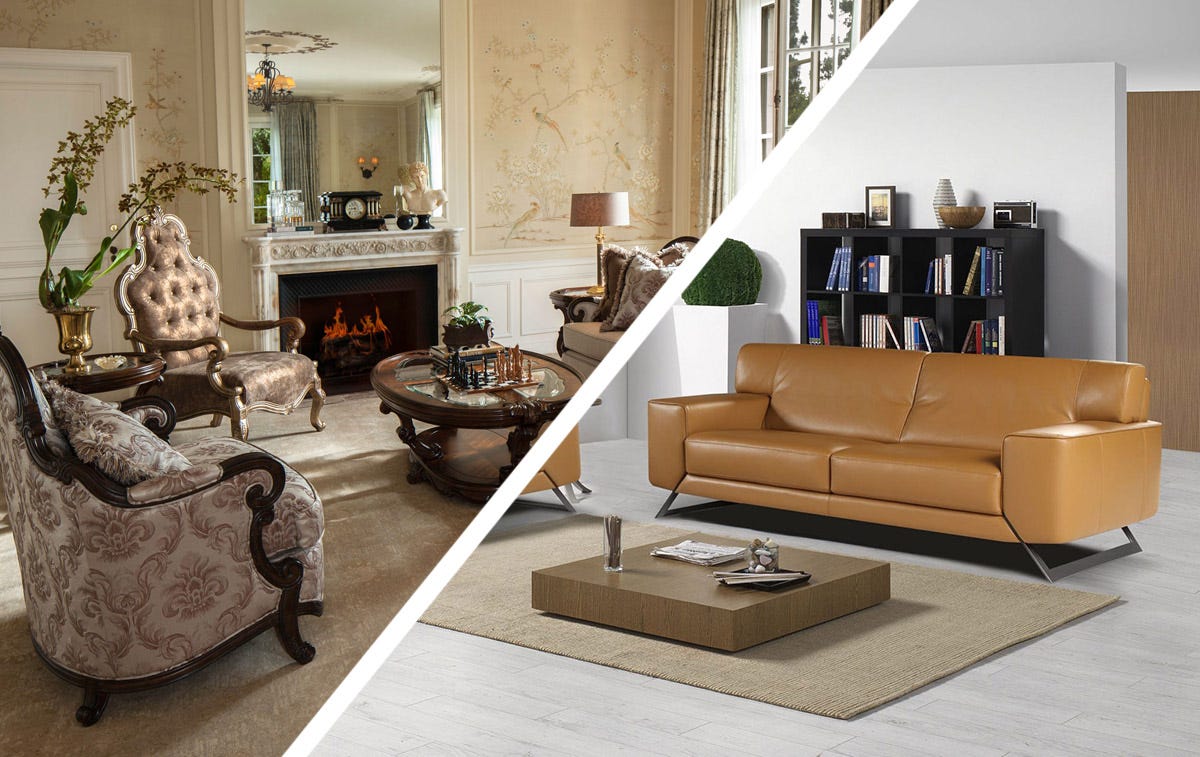 sofa — traditional vs modern. which one is better? both are