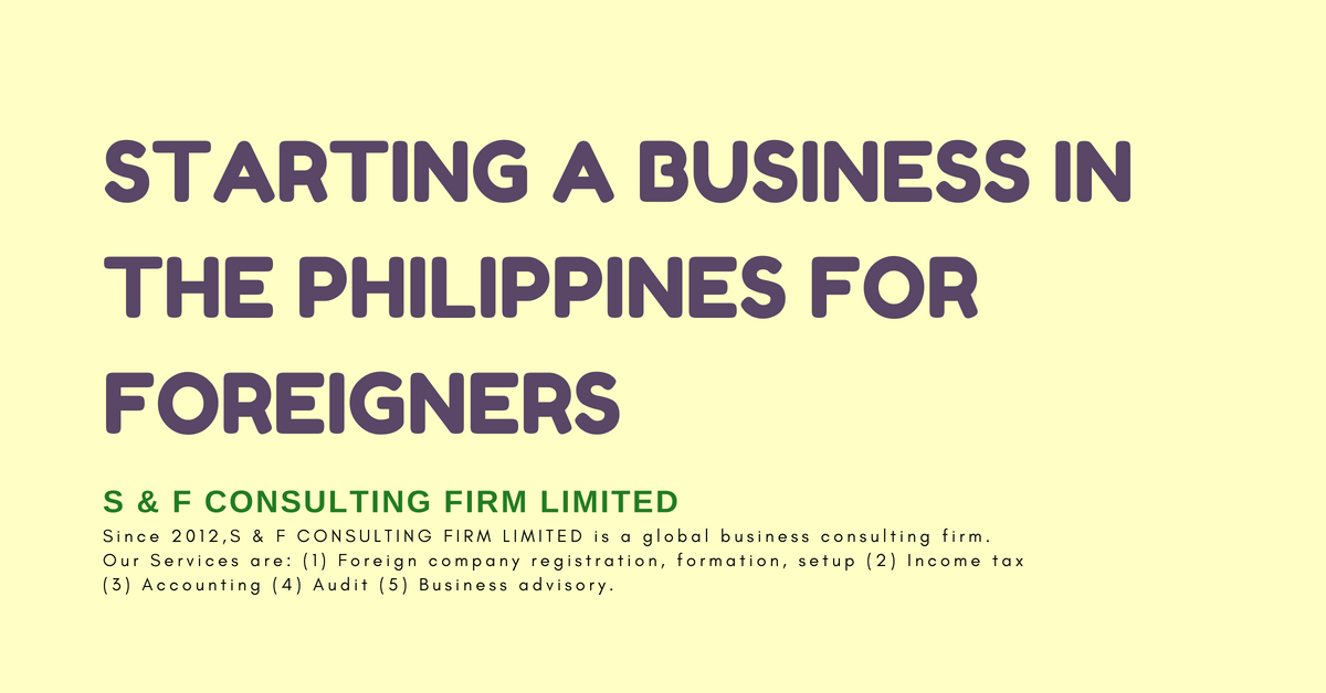 Starting a business in the Philippines for foreigners
