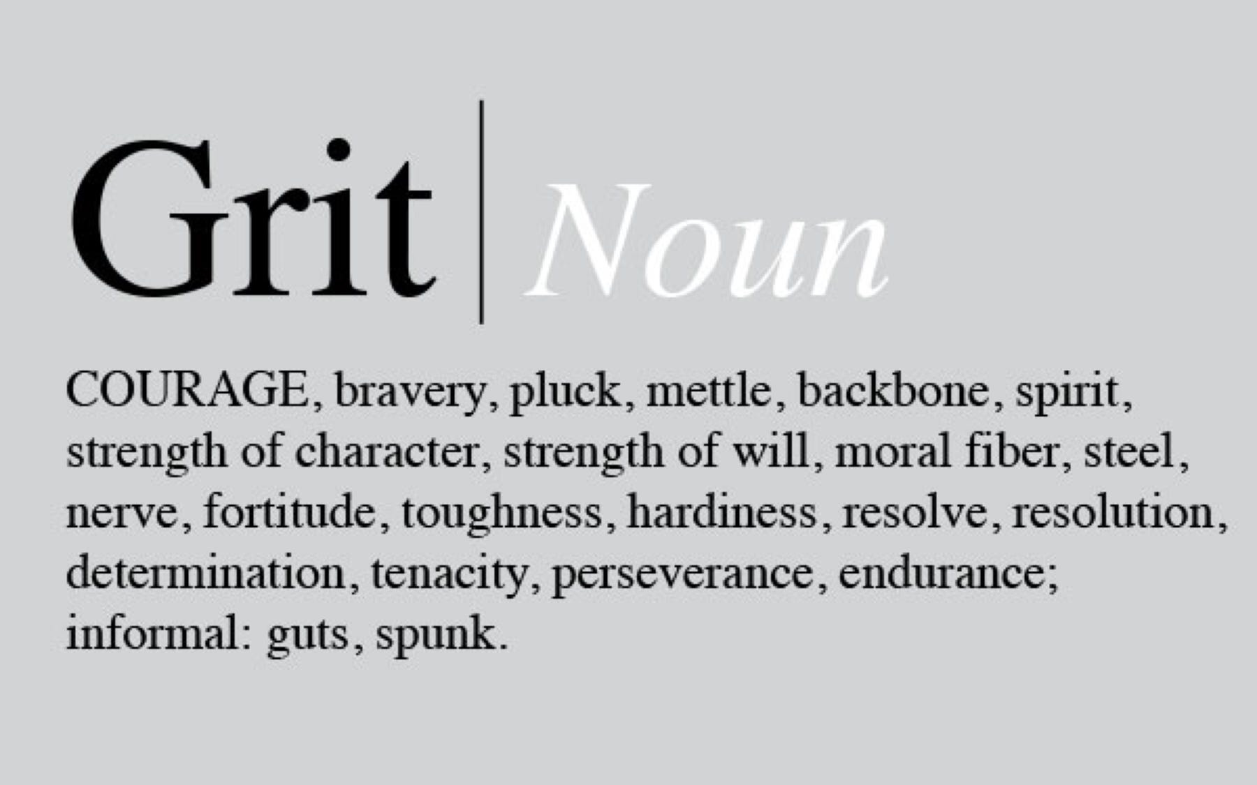 Grit Definition For Dummies at Frances Milbourn blog
