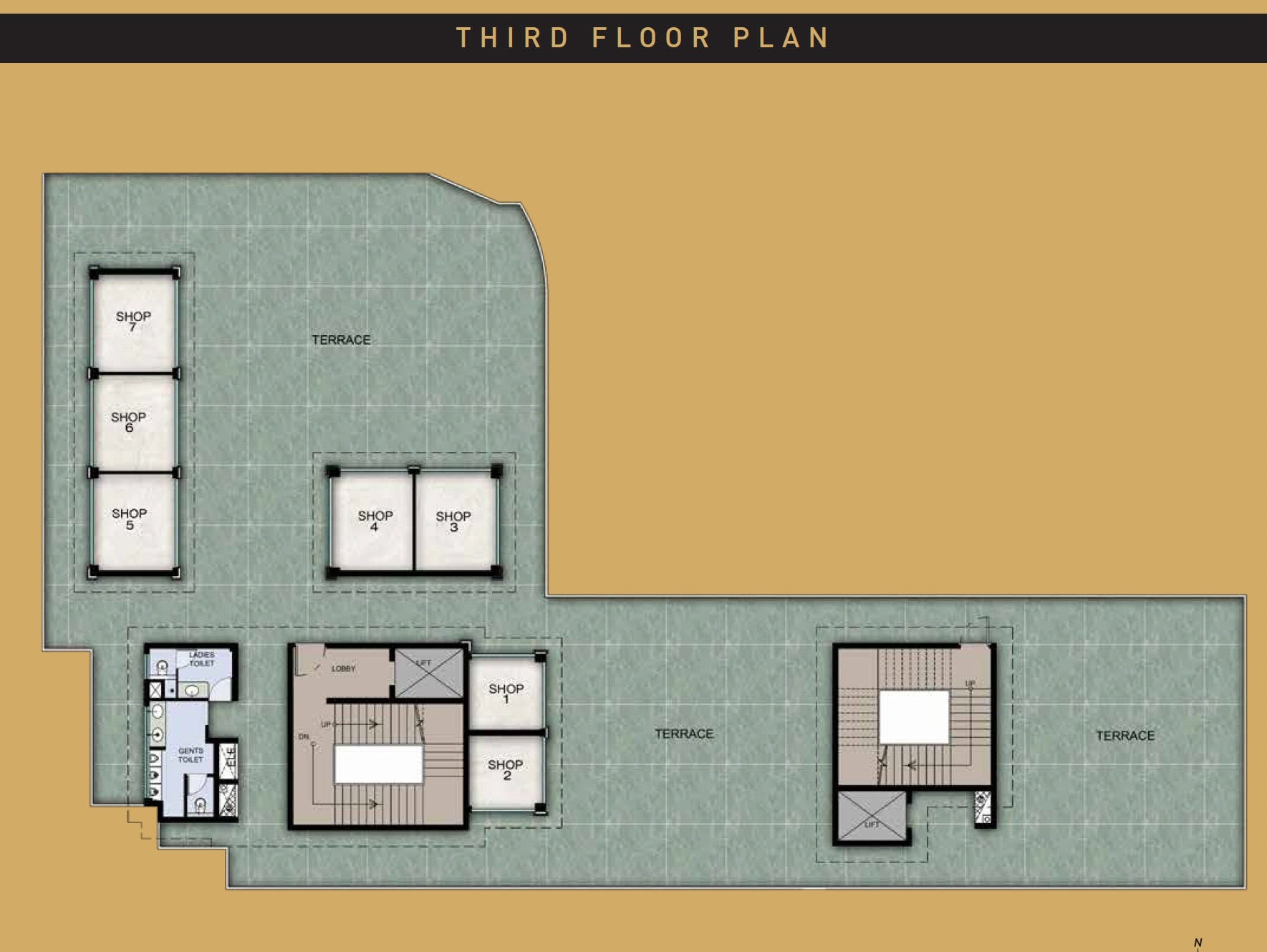third floor plan for Signum Premium Galleria sector 63a Gurgaon