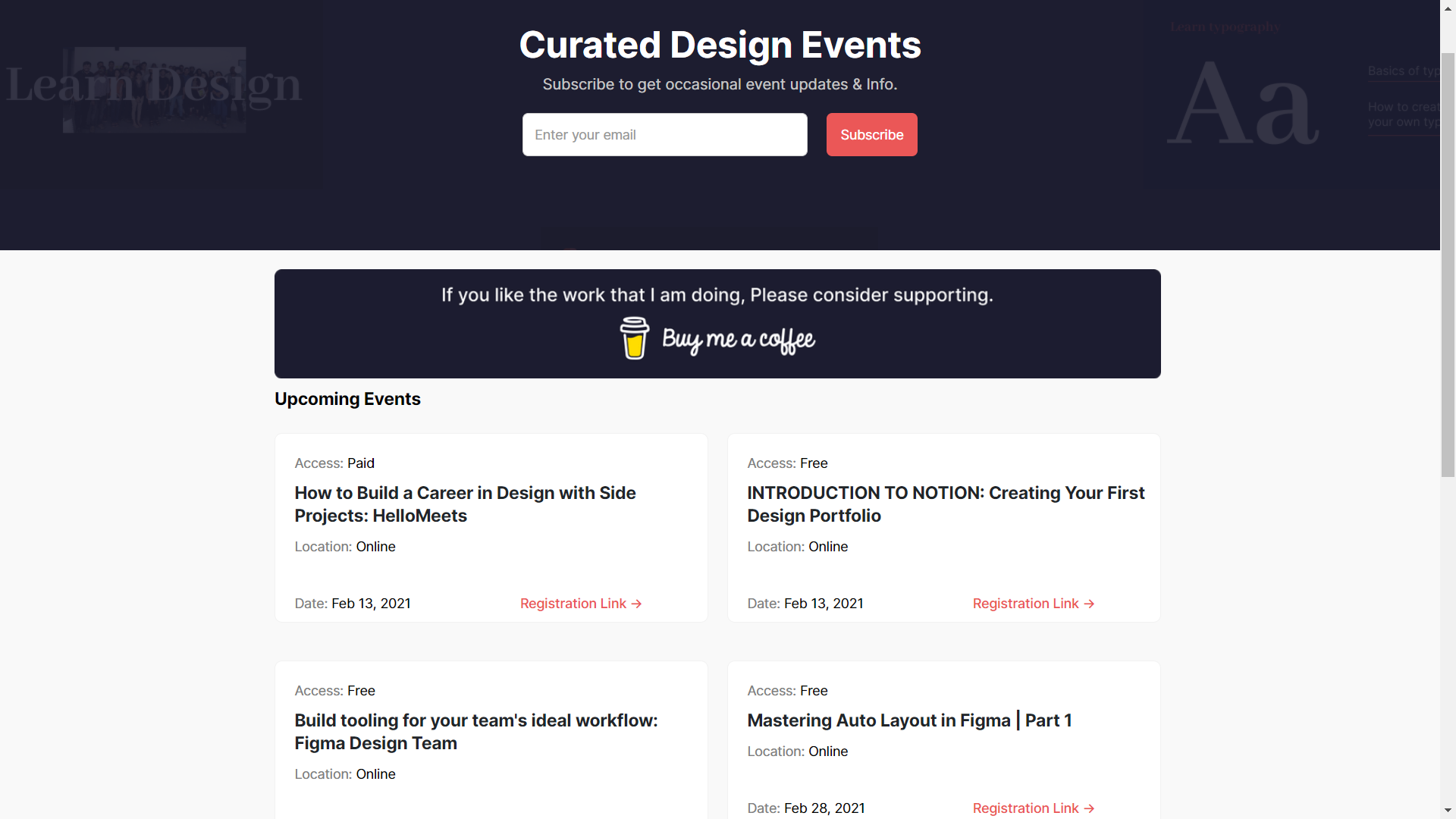 All Design Events || Kiwismedia