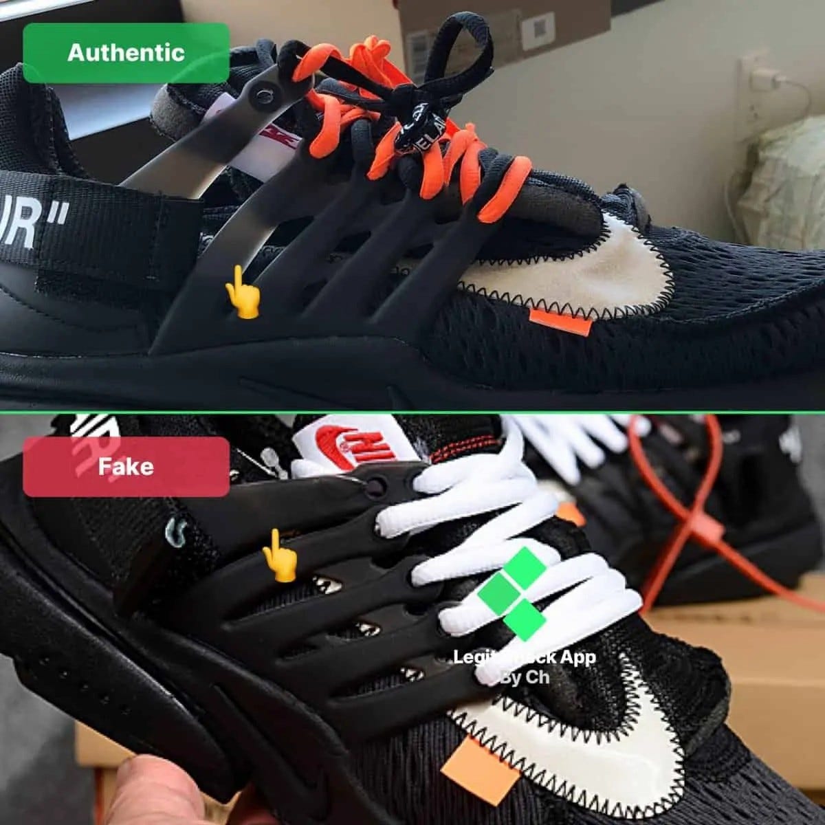 presto off white fake