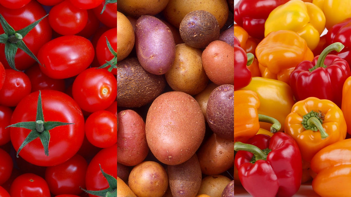 Tomatoes, Potatoes, and Peppers. What do tomatoes