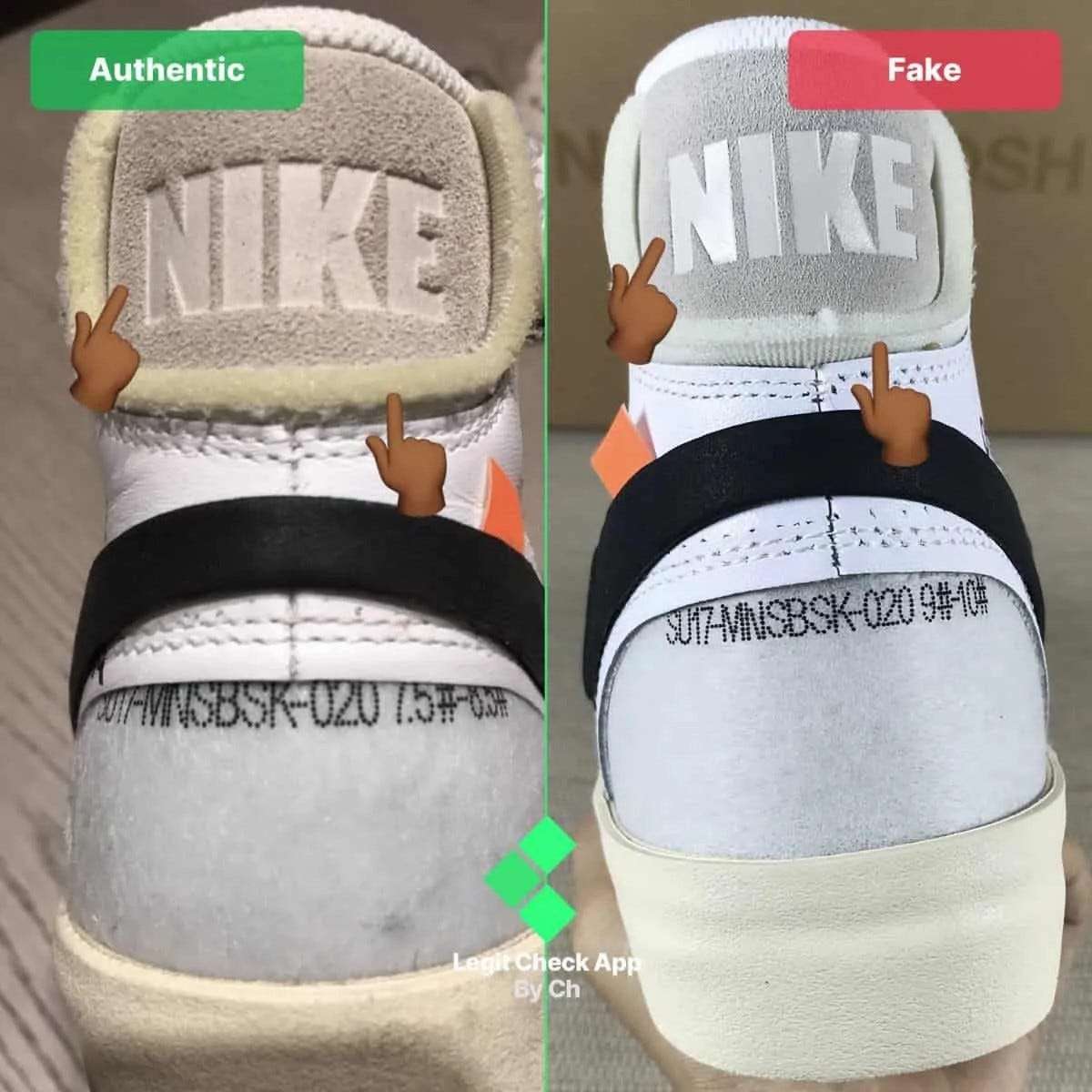 Vs Fake Off-White Nike Blazer OG 