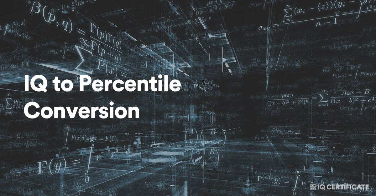 IQ Percentile and Rarity Chart