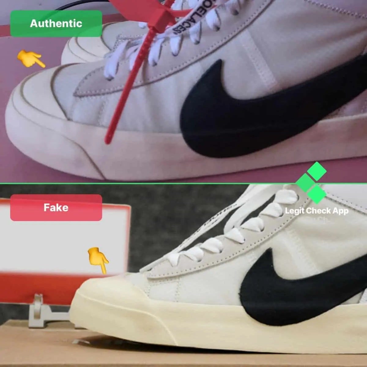 How To Spot Real Vs Fake Off White Nike Blazer Og By Legit Check By Ch Medium