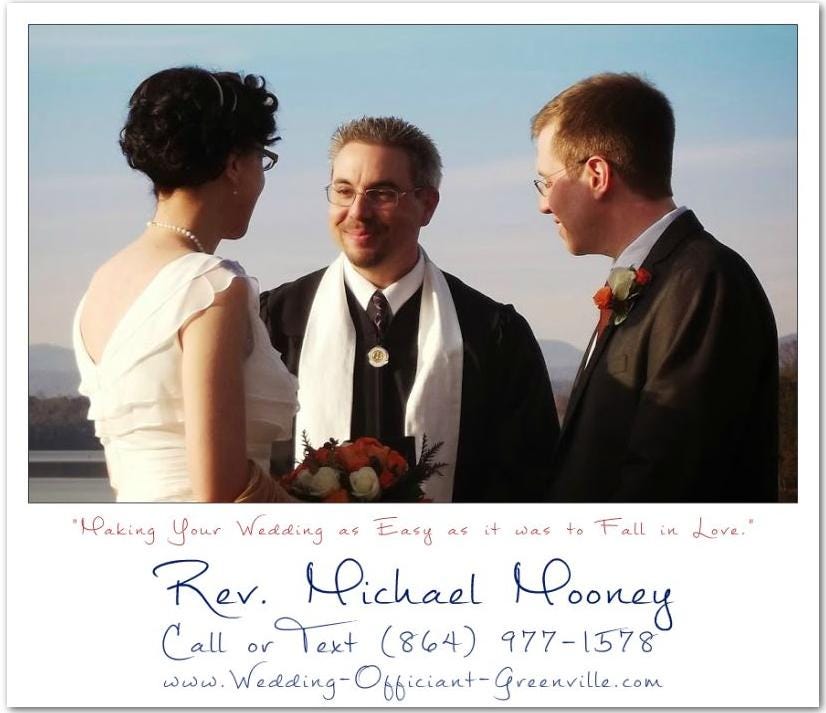Wedding officiant greenville medium