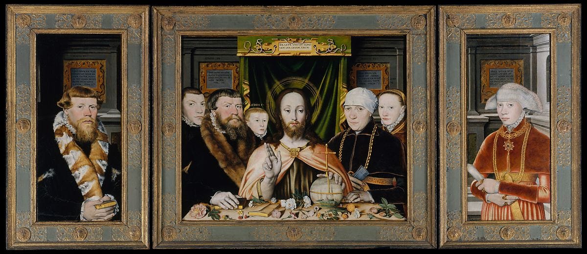 Christ Blessing, Surrounded by a Donor Family https://www.metmuseum.org/art/collection/search/437466