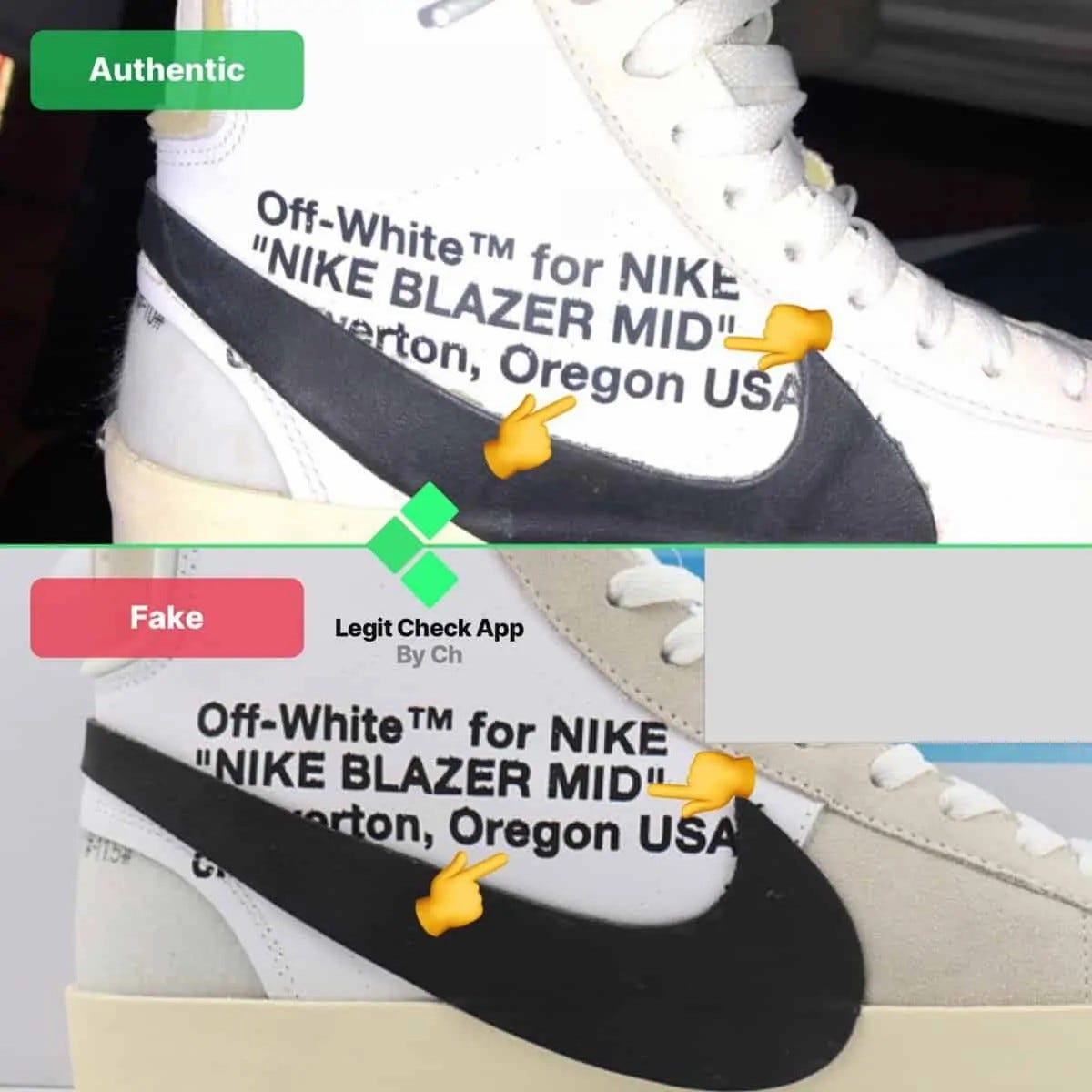 Vs Fake Off-White Nike Blazer OG 
