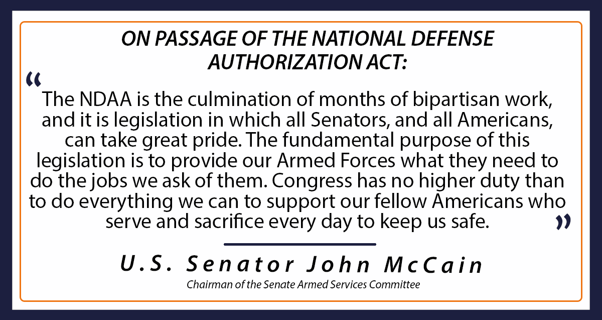On Final Passage Of The National Defense Authorization Act by John