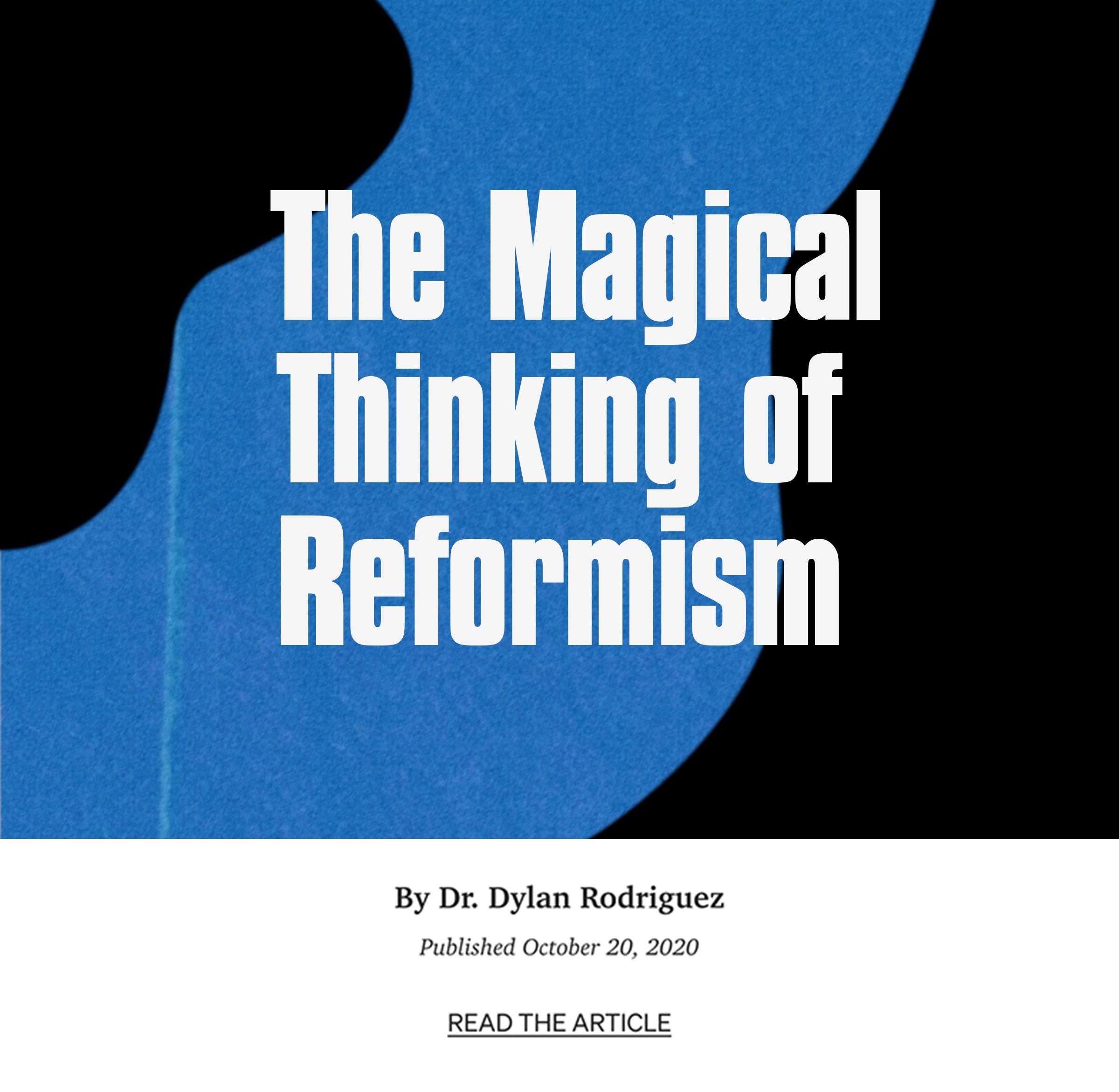 Dylan Rodríguez: How Reform Is Counterinsurgency | LEVEL