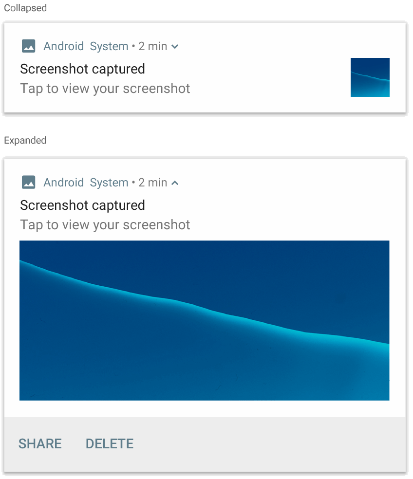Expandable Notification — Image From Android Developers